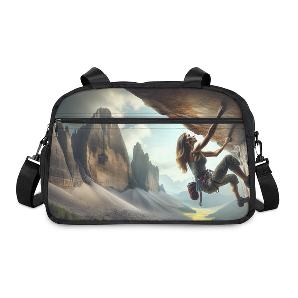 Edge Of Adventure Fitness Handbag 12.4" x 13.3" / Black Printify Bags - Tracy McCrackin Photography