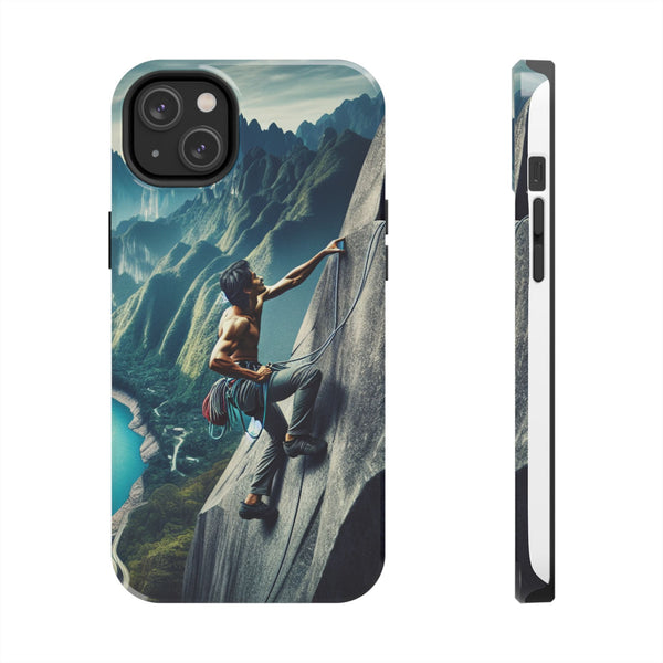 Summit Edge: Climbing Above the Serpent Rive Tough Phone Cases iPhone 14 Plus Printify Phone Case - Tracy McCrackin Photography