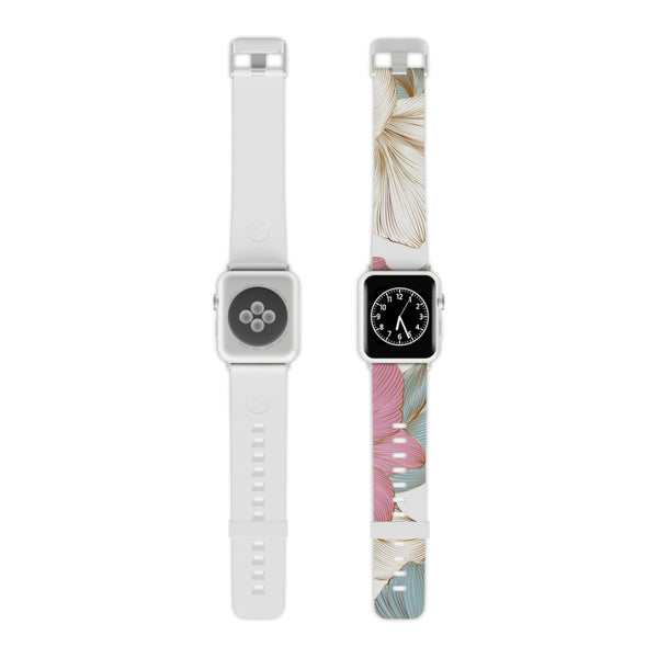 Pastel Florals Watch Band for Apple Watch 7.5'' × 0.75'' / 38 - 40 mm / Silver Printify Accessories - Tracy McCrackin Photography