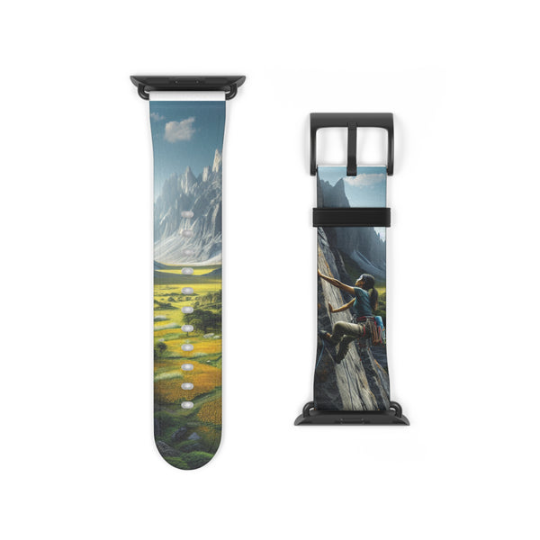 It's Time To Go ClimbnVibes Rock Climbing Watch Band 38 - 41 mm / Black Matte Printify Accessories - Tracy McCrackin Photography