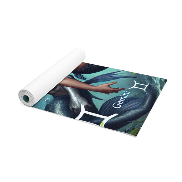 Twin Spirit: The Gemini Mermen Yoga Mat 24” x 72” Printify Home Decor - Tracy McCrackin Photography