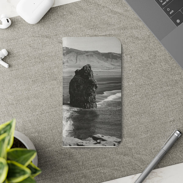 Iceland’s Black Sands in Monochrome Majesty- Flip Cases Printify Phone Case - Tracy McCrackin Photography