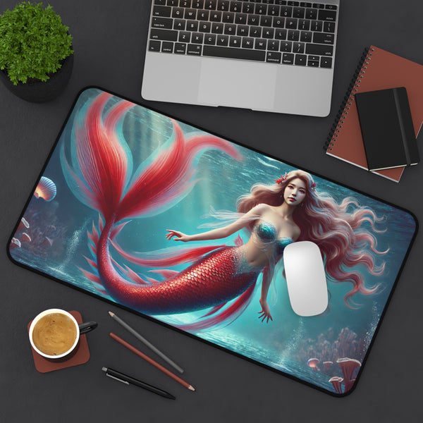 Tropical Goddess: Vibrant Mermaid Computer Pad 12" × 18" Printify Home Decor - Tracy McCrackin Photography