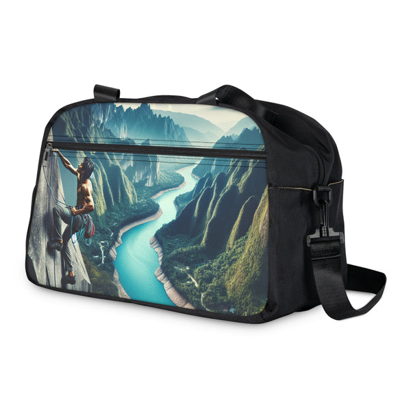 Epic Rock Climbing Fitness Handbag 12.4" x 13.3" / Black Printify Bags - Tracy McCrackin Photography