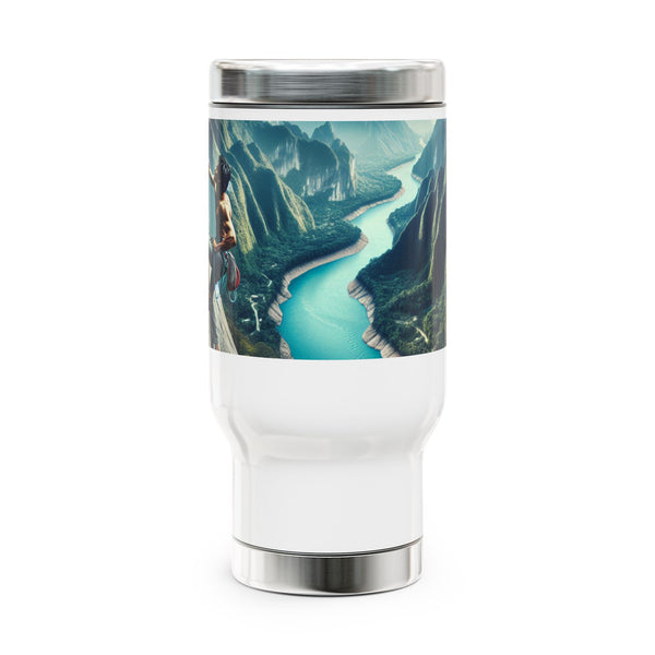 Vertical Ascent - Stainless Steel Travel Mug with Handle, 14oz Printify Mug - Tracy McCrackin Photography