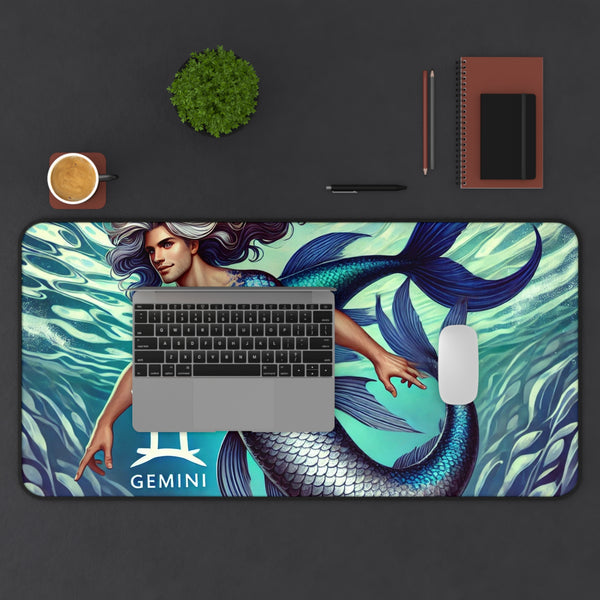 Gemini Merman Desk Mat 12" × 18" Printify Home Decor - Tracy McCrackin Photography