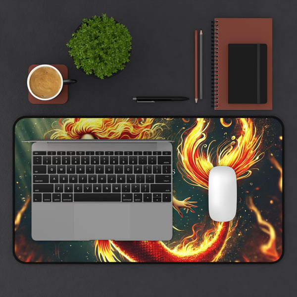 Fiery Aries: Fierce Mermaid of the Flames Below 12" × 18" Printify Home Decor - Tracy McCrackin Photography