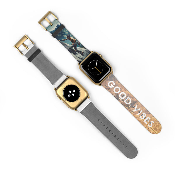 Men's Good Vibes Rock Climbing Watch Band 38 - 41 mm / Black Matte Printify Accessories - Tracy McCrackin Photography