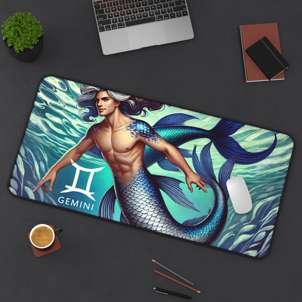 Gemini Merman Desk Mat 12" × 18" Printify Home Decor - Tracy McCrackin Photography