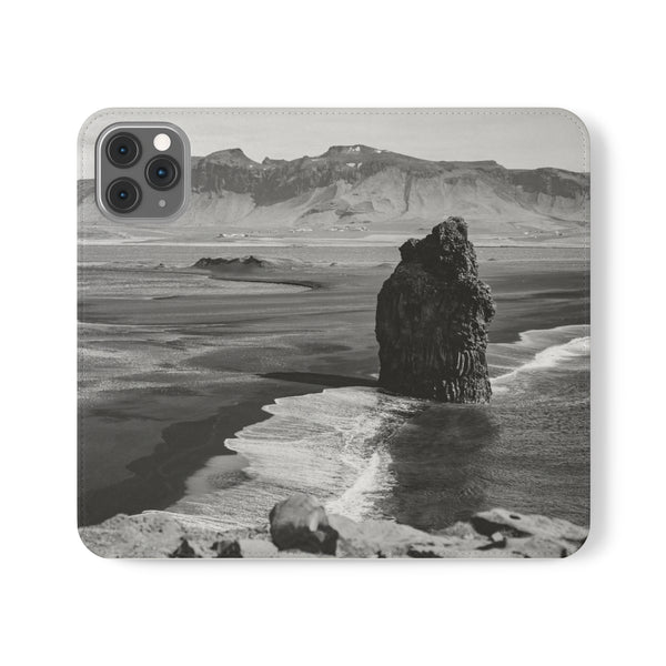 Iceland’s Black Sands in Monochrome Majesty- Flip Cases iPhone 11 Pro Printify Phone Case - Tracy McCrackin Photography