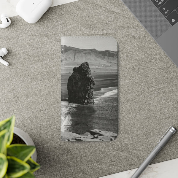 Iceland’s Black Sands in Monochrome Majesty- Flip Cases Printify Phone Case - Tracy McCrackin Photography