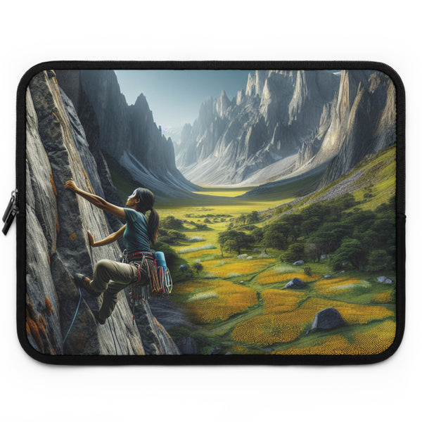 The Epic Climb of a Rock Warrior - Laptop Sleeve Black / 17" Printify Laptop Sleeve - Tracy McCrackin Photography