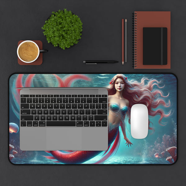 Tropical Goddess: Vibrant Mermaid Computer Pad 12" × 18" Printify Home Decor - Tracy McCrackin Photography
