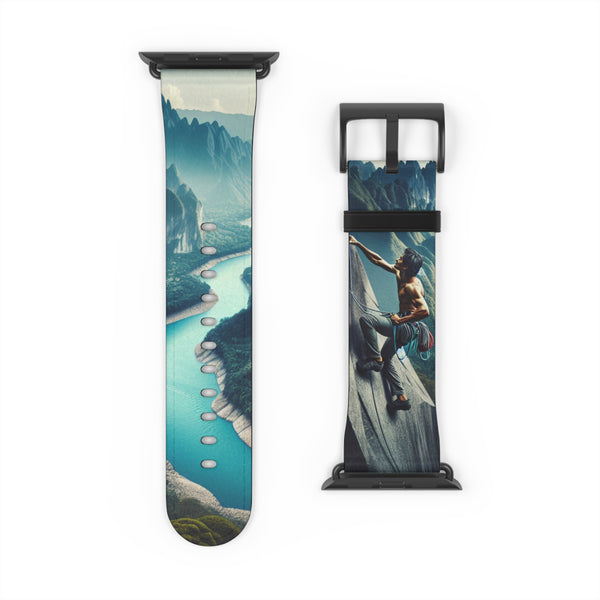 Make Time For Your Dreams Good Vibes Rock Climbing Watch Band 38 - 41 mm / Black Matte Printify Accessories - Tracy McCrackin Photography