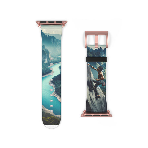 Make Time For Your Dreams Good Vibes Rock Climbing Watch Band 38 - 41 mm / Black Matte Printify Accessories - Tracy McCrackin Photography