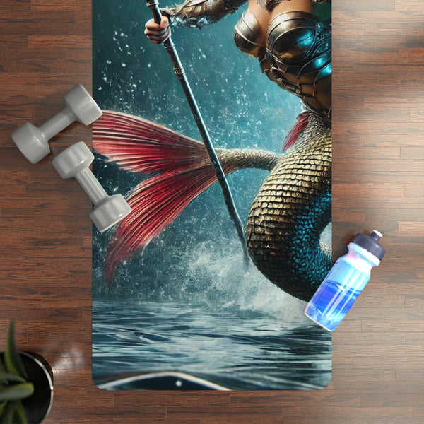 Warrior Mermaid Rubber Yoga Mat 24” x 70” Printify Home Decor - Tracy McCrackin Photography