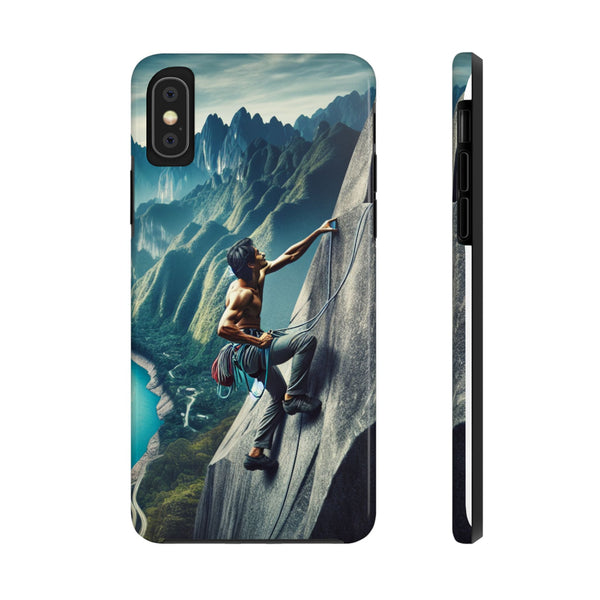 Summit Edge: Climbing Above the Serpent Rive Tough Phone Cases iPhone X Printify Phone Case - Tracy McCrackin Photography
