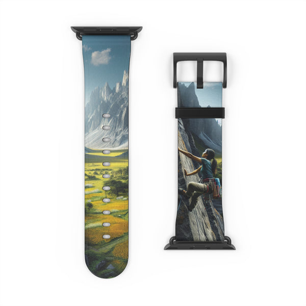 It's Time To Go ClimbnVibes Rock Climbing Watch Band 38 - 41 mm / Black Matte Printify Accessories - Tracy McCrackin Photography