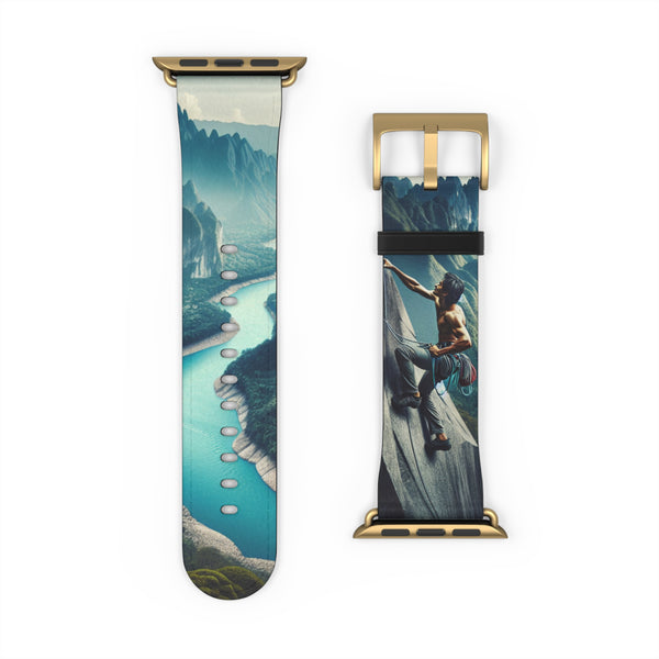 Make Time For Your Dreams Good Vibes Rock Climbing Watch Band 38 - 41 mm / Black Matte Printify Accessories - Tracy McCrackin Photography