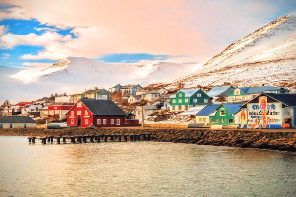 Twilight Tranquility: Icelandic Village Charms Giclee / Colored / 8 x 10 Tracy McCrackin Photography Wall art - Tracy McCrackin Photography