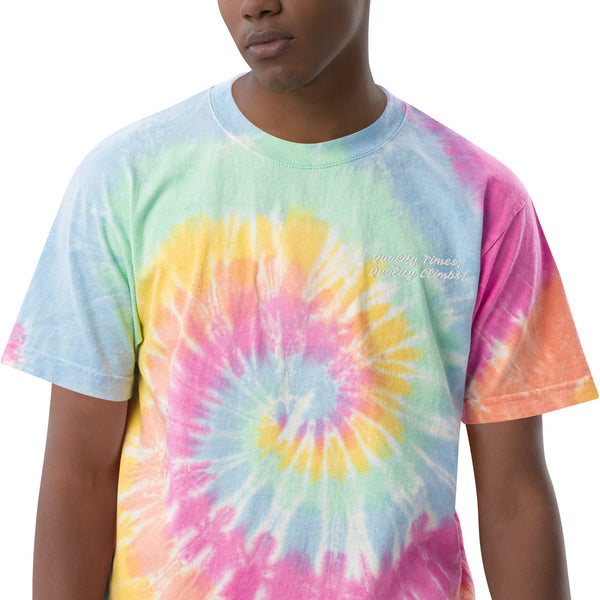 Quality Times, Quality Climbs Oversized tie-dye t-shirt Tracy McCrackin Photography - Tracy McCrackin Photography