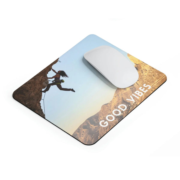 Rock Climbing Good Vibes Inspirational Mousepad Printify Home Decor - Tracy McCrackin Photography