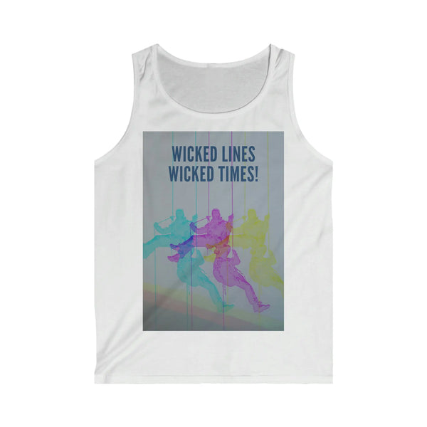 Wicked Lines Men's Softstyle Tank Top White / S Printify Tank Top - Tracy McCrackin Photography