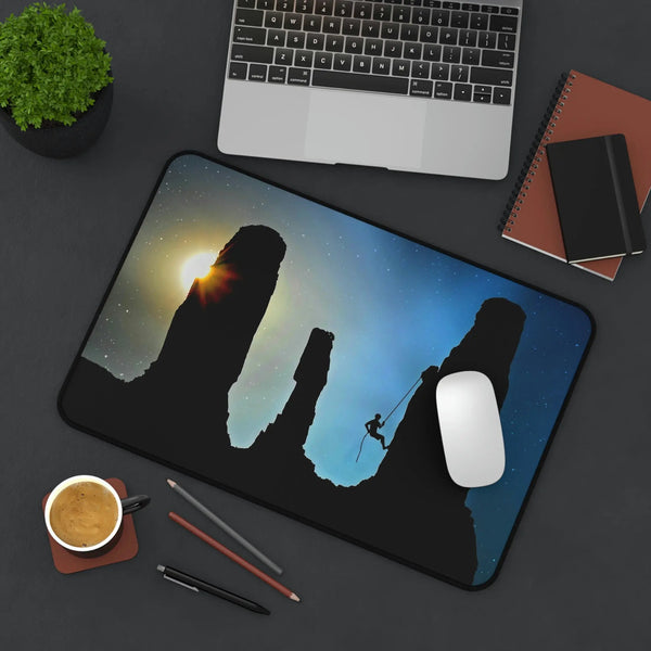 Rock Climbing Inspirational Desk Mat Printify Home Decor - Tracy McCrackin Photography