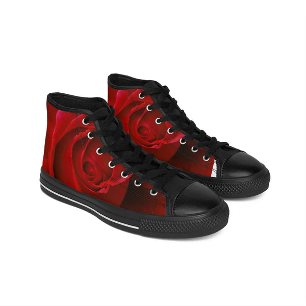 Custom Rose Women's High-top Sneakers Printify Shoes - Tracy McCrackin Photography