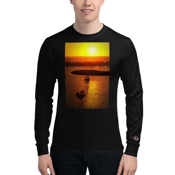 California Sunset Champion Long Sleeve Shirt Black / S Printful Clothing - Tracy McCrackin Photography