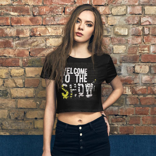 Welcome to the Show Women’s Crop Tee - New York City Giclee / Black / XS/SM Tracy McCrackin Photography - Tracy McCrackin Photography