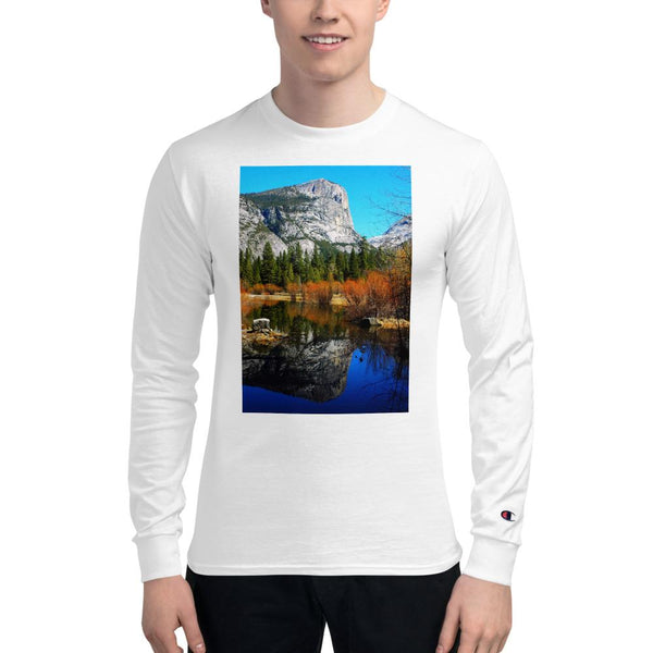 Yosemite Valley Cotton Long Sleeve Shirt Giclee / Black / S Printful Clothing - Tracy McCrackin Photography