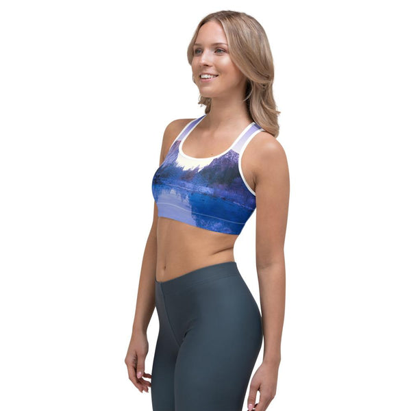 Yosemite Blue Valley Sports bra Giclee / White / XS Tracy McCrackin Photography - Tracy McCrackin Photography