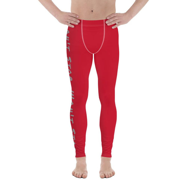 Can't Stop Men's Workout Leggings (Red) XS Tracy McCrackin Photography Clothing - Tracy McCrackin Photography
