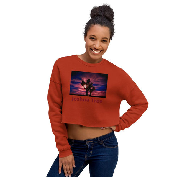 Joshua Tree Crop Sweatshirt - California Giclee / Brick / S Tracy McCrackin Photography - Tracy McCrackin Photography