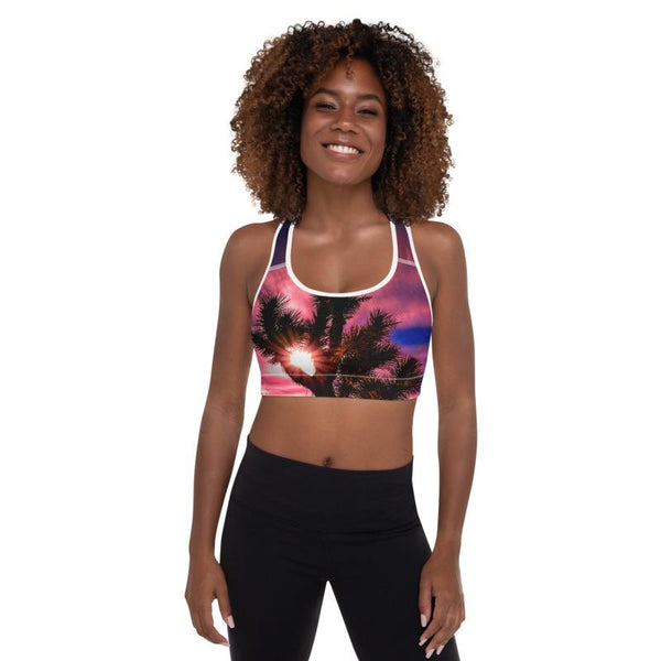 Joshua Tree Padded Sports Bra - California Giclee / White / S Tracy McCrackin Photography - Tracy McCrackin Photography