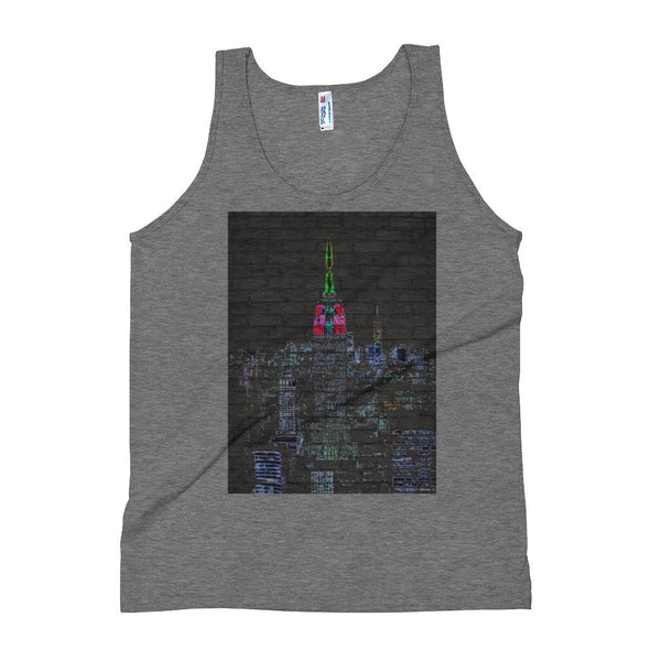 Neon New York City Unisex Tank Top Giclee / Tri-Black / XS Tracy McCrackin Photography Clothing - Tracy McCrackin Photography