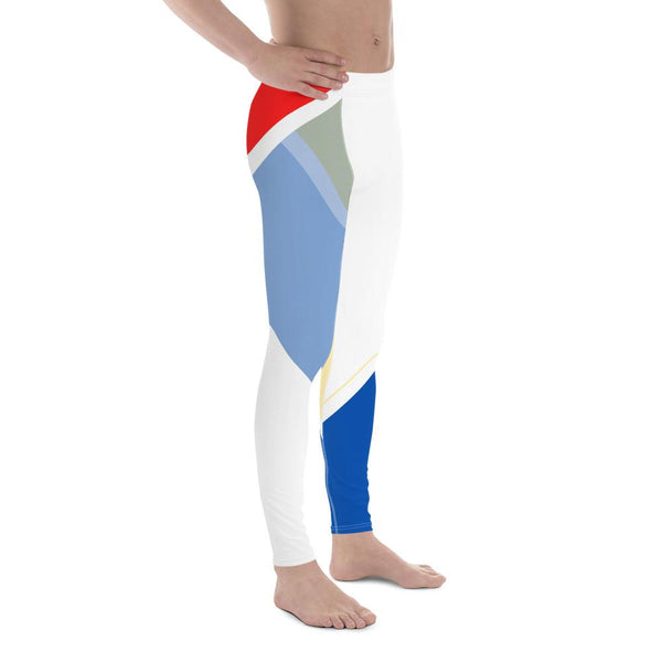 Vibrant Men's Leggings (Red/White/Blue) XS Tracy McCrackin Photography Clothing - Tracy McCrackin Photography