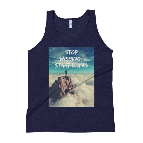 Stop Wishing Start Doing Unisex Tank Top Giclee / Tri-Black / S Tracy McCrackin Photography - Tracy McCrackin Photography