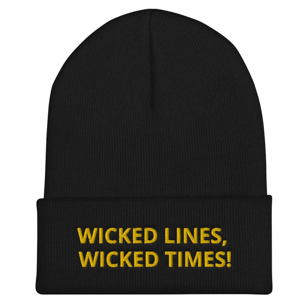 Wicked Times Rock Climbing Cuffed Beanie Giclee / White Tracy McCrackin Photography Clothing - Tracy McCrackin Photography