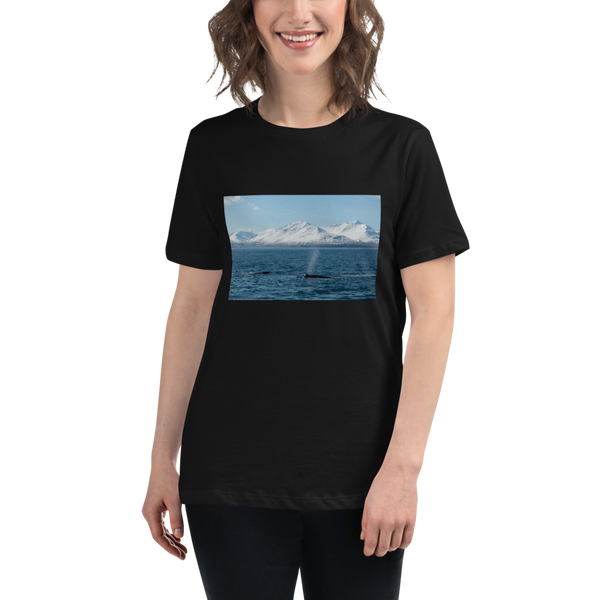 Whales in the Arctic Women's Relaxed T-Shirt Giclee / White / S Printful Clothing - Tracy McCrackin Photography