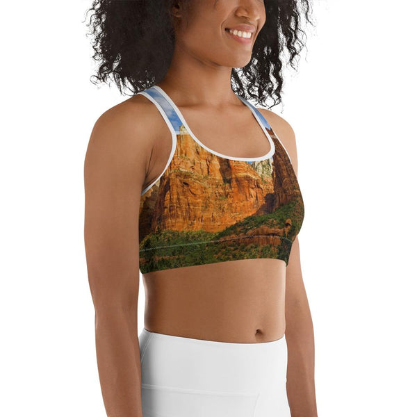Red Rocks Sports bra Giclee / White / XS Tracy McCrackin Photography - Tracy McCrackin Photography