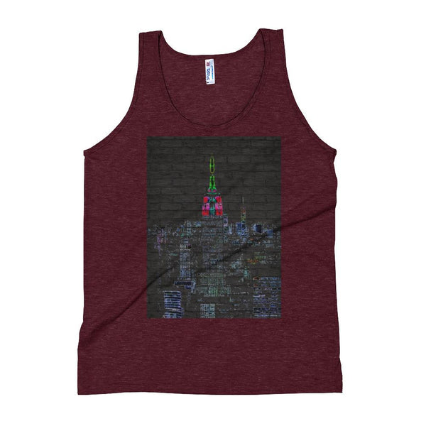 Neon New York City Unisex Tank Top Giclee / Tri-Black / XS Tracy McCrackin Photography Clothing - Tracy McCrackin Photography