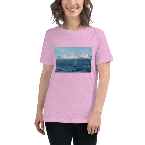 Whales in the Arctic Women's Relaxed T-Shirt Giclee / White / S Printful Clothing - Tracy McCrackin Photography