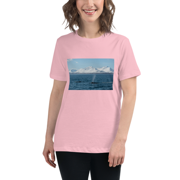 Whales in the Arctic Women's Relaxed T-Shirt Giclee / White / S Printful Clothing - Tracy McCrackin Photography