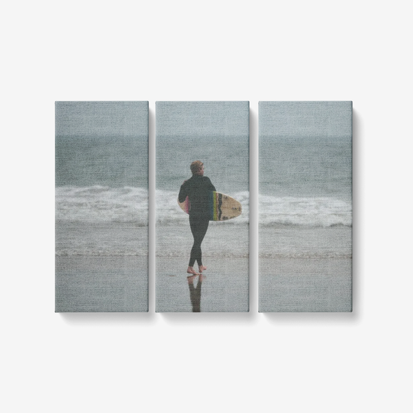 Catching the Wave- 3 Piece Canvas Wall Art - Framed Ready to Hang 3x8"x18" 3 x 8 x 18 / Canvas Only(rolled) Printy6 Wall art - Tracy McCrackin Photography