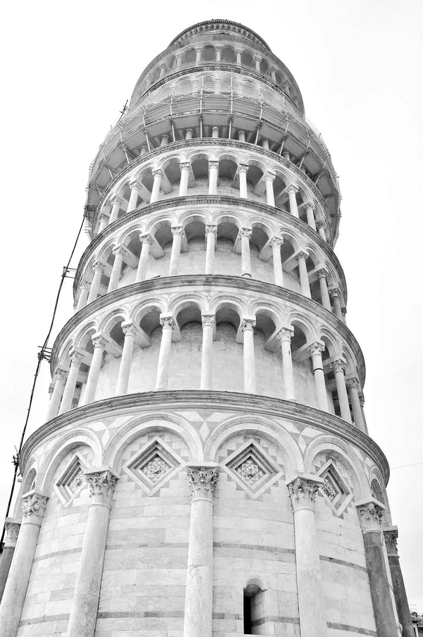 Timeless Elegance: Leaning Tower of Pisa in Black and White Giclee / Colored / 8 x 10 Tracy McCrackin Photography Wall art - Tracy McCrackin Photography