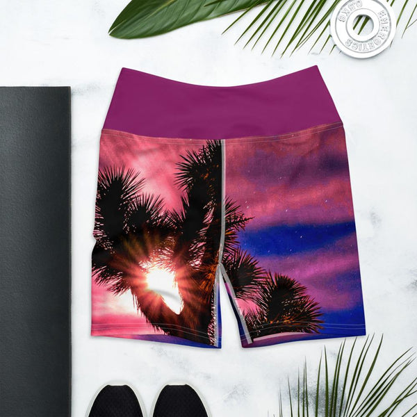 Joshua Tree Colorful Yoga Shorts - California XS Tracy McCrackin Photography - Tracy McCrackin Photography