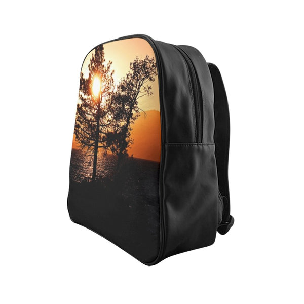 Lake Tahoe Mountain Sunset Utility Backpack Large Printify Bags - Tracy McCrackin Photography