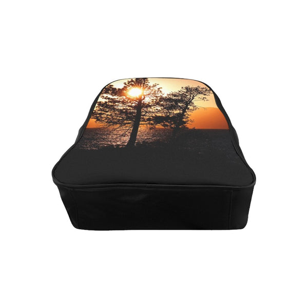 Lake Tahoe Mountain Sunset Utility Backpack Large Printify Bags - Tracy McCrackin Photography